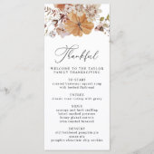 琥珀の感謝祭の素朴なメニューテンプレート メニュー (正面)