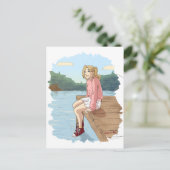 琥珀の波止場BlackFoxはがき ポストカード (スタンド正面)