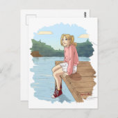 琥珀の波止場BlackFoxはがき ポストカード (正面/裏面)