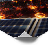 琥珀の球体と構成部品の複雑な配列 ポスター (角)