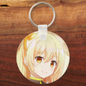琥珀の目のアニメマンガ キーホルダー (正面)