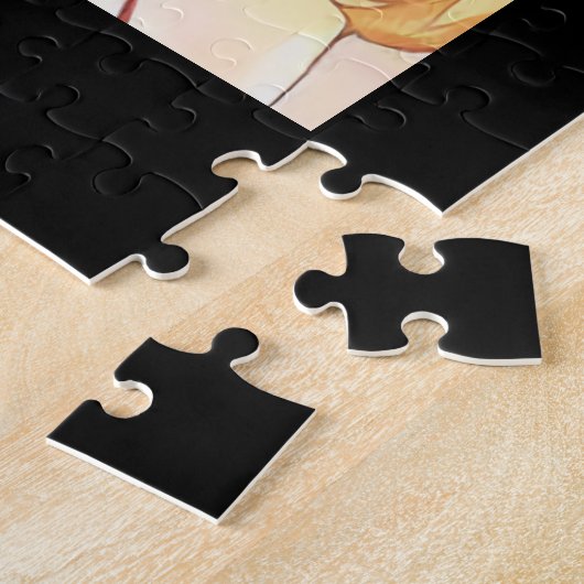 琥珀の目のアニメマンガ ジグソーパズル (側面)