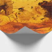 琥珀の石のテクスチャの背景 ラッピングペーパー (角)