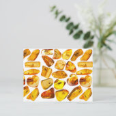 琥珀の石の介在物 ポストカード (スタンド正面)