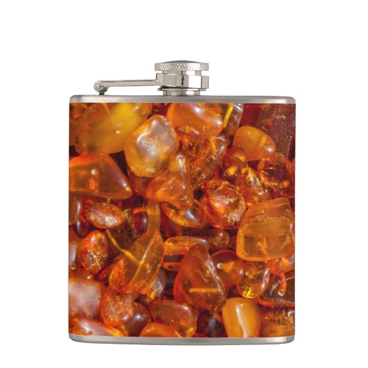 琥珀の石 フラスク (正面)