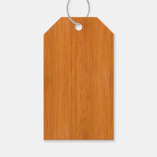琥珀の竹木目の外観 ギフトタグ (正面)