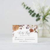 琥珀の素朴な秋カボチャRSVPカード エンクロージャーカード (スタンド正面)