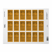 琥珀の蜂蜜の栄養事実情報 ラベル (フルシート)