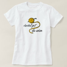 琥珀の黄色いクロシェ速く、暖かいTシャツを死ぬ