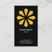 琥珀アールデコ花星 – 黒 名刺 (裏面)