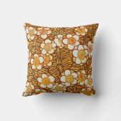 琥珀イエロー金ゴールド花ヴィンテージスタイル枕 クッション (裏面)
