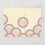 琥珀オレンジのかわいいタピオカパーティー誕生日 ポストカード (裏面)