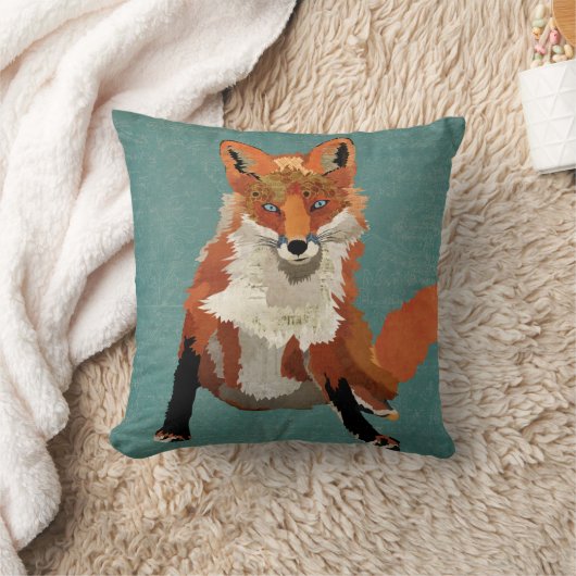 琥珀キツネ枕 クッション (ブランケット)