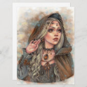 琥珀ファンタジー妖精エンチャントレスアートカード (正面/裏面)