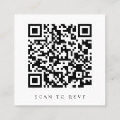 琥珀秋カボチャ秋QRコードRSVPスクエアカード スクエア名刺 (裏面)