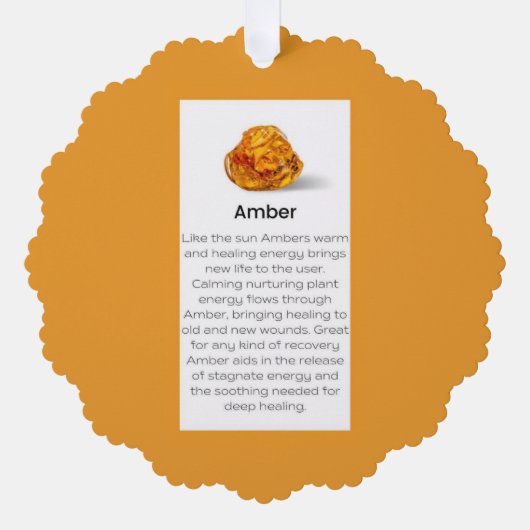 琥珀結晶意味ジュエリーギフトカードラベル オーナメントカード (正面)