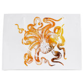 琥珀航海の色のタコ ラージペーパーバッグ (正面)