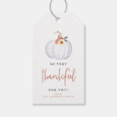 琥珀色のカボチャ 感謝の気持ちを込めて あなたに 秋の感謝祭 ギフトタグ (正面)