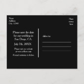 琥珀色の光が灯るストリングライト Save Date ポストカード (裏面)