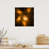 琥珀色の羽毛 ポスター (キッチン)