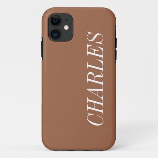 琥珀色無地の色 |ミニマリスト名 Case-Mate iPhoneケース (裏面)