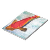 琥珀鯉 日本の魚 水彩画アート ノートパッド (回転)