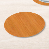 琥珀（こ）の竹（たけ）の木（こ）の粒（粒）のよう ラウンドペーパーコースター (アングル)