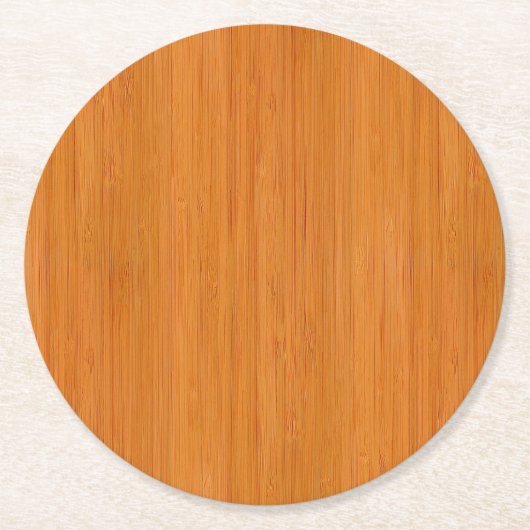 琥珀（こ）の竹（たけ）の木（こ）の粒（粒）のよう ラウンドペーパーコースター (正面)