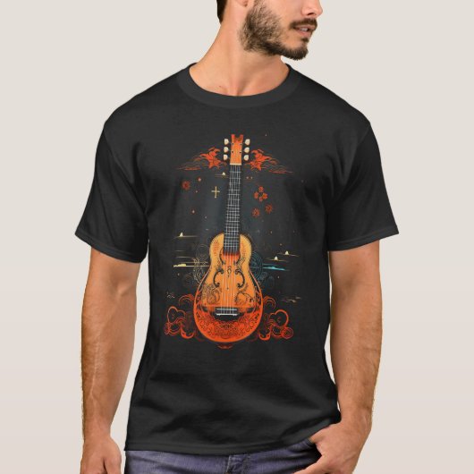 琴伝統的弦楽器日本の術 Tシャツ (正面)