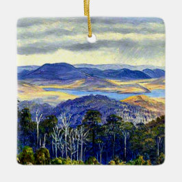 琵琶湖日本素晴らし美術絵画の セラミックオーナメント