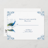 瑠璃と白の孔雀園 インビテーションポストカード (正面/裏面)