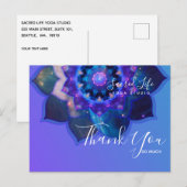 瑠璃色の蓮の曼荼羅 ポストカード (正面/裏面)