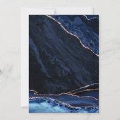 瑠璃 ネイビーブルー ローズゴールド 70歳の誕生日 招待状 (裏面)