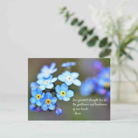 瑠美はがき。感動的引用文。 ポストカード (スタンド正面)