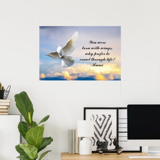 瑠美は翼生まれを持っていた ポスター (ホームオフィス)