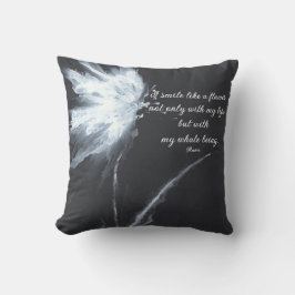 瑠美フローラ白黒ミニマル クッション