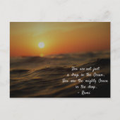 瑠美引用文の人生。お前はただの一滴じゃない… ポストカード (正面)