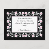 瑠美引用文感動的やる気を起こさせる葉書 ポストカード (正面)