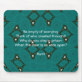 瑠美感動的引用文と部族デザイン マウスパッド (正面)