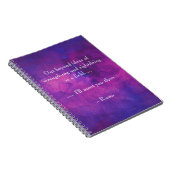 瑠美感動的引用文オンパープル抽象芸術 ノートブック (右側)