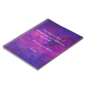 瑠美感動的引用文オンパープル抽象芸術 ノートブック (左側)