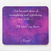 瑠美感動的引用文オンパープル抽象芸術 マウスパッド (正面)