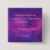 瑠美感動的引用文オンパープル抽象芸術 缶バッジ (正面)