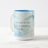 瑠美芸術的雪フクロウ二音コーヒーマグ ツートーンマグカップ (正面左)