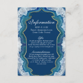 瑪瑙のエレガントでかわいらしく青いティール（緑がかった色）のGeode情報 エンクロージャーカード