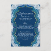 瑪瑙のエレガントでかわいらしく青いティール(緑がかった色)のGeode情報 エンクロージャーカード (正面)