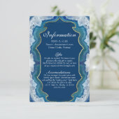 瑪瑙のエレガントでかわいらしく青いティール（緑がかった色）のGeode情報 エンクロージャーカード (スタンド正面)