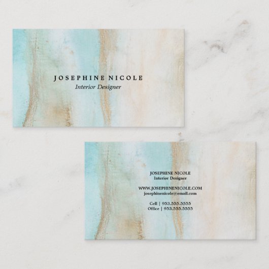 瑪瑙の水晶インテリア・デザイナーの名刺 名刺 (正面/裏面)