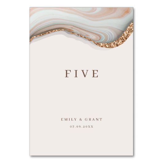 瑪瑙の石大理石テーブル番号 テーブルナンバー (正面)