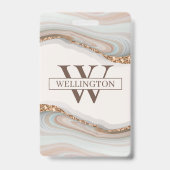 瑪瑙の石大理石バッジ バッジ (裏面)